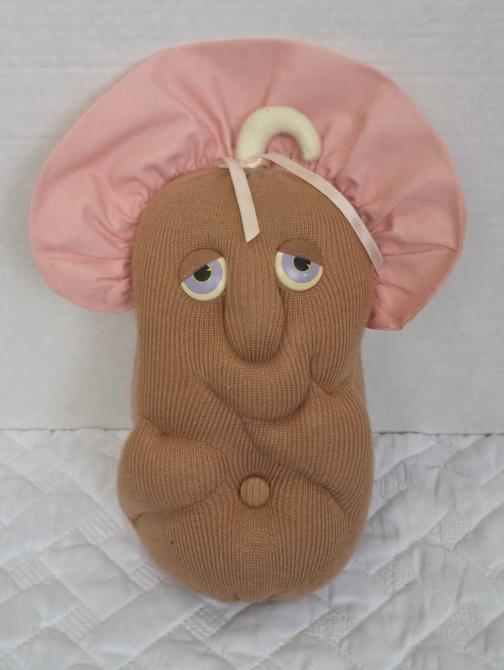 Vintage 1987 Couch Potato Baby Tater Tot Pink Bonnet Plush Toy Stuffed Animal